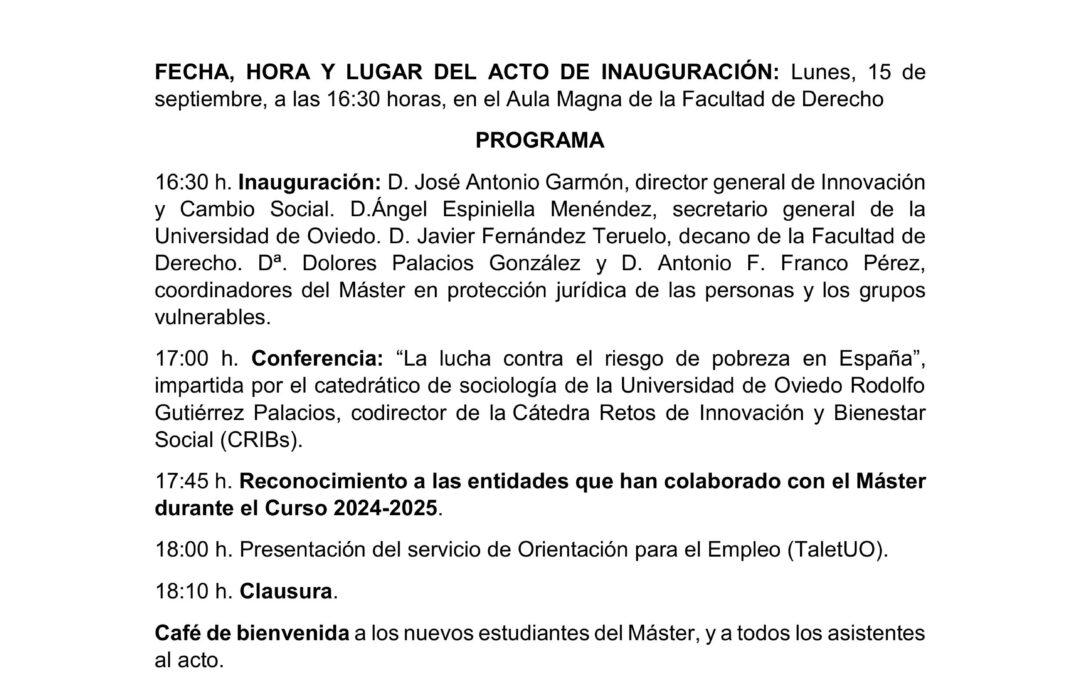 Conferencia de Rodolfo Gutiérrez, director de CRIBs: «La lucha contra el riesgo de pobreza en España»